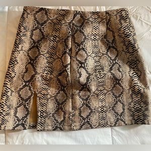 Snake print skirt